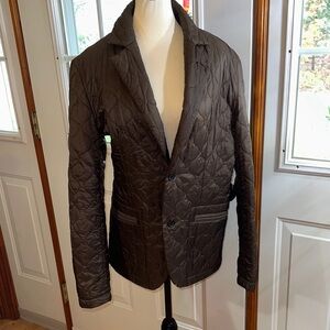 Hugo Boss Quilted Jacket in Brown and Gray